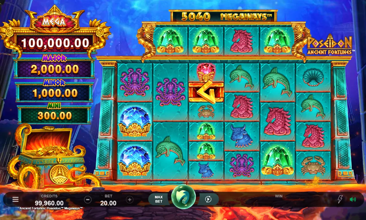 Ancient Fortunes Poseidon Megaways demo