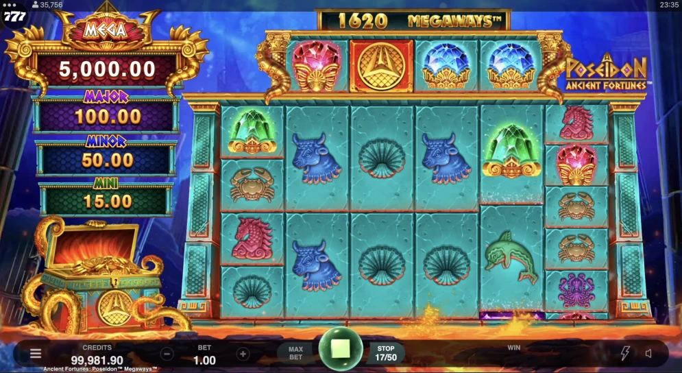 Ancient Fortunes Poseidon Megaways demo
