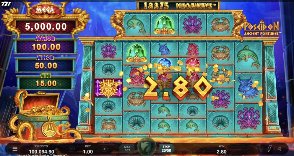 Ancient Fortunes Poseidon Megaways 
