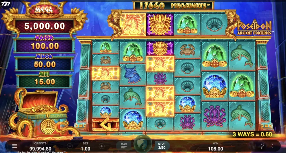 Ancient Fortunes Poseidon Megaways 