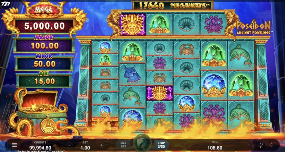 Ancient Fortunes Poseidon Megaways 